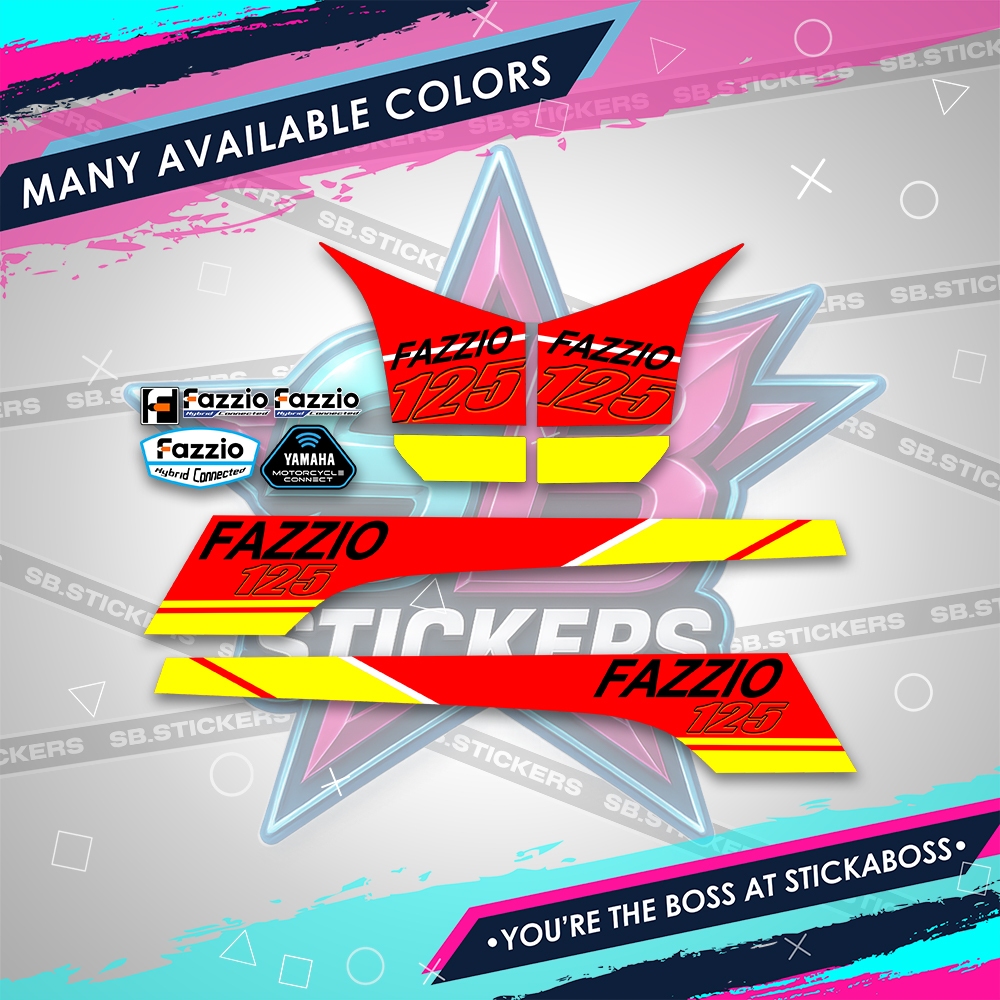 FAZZIO STICKER DECALS ( MITIF FZ4 STRIPING ) | Shopee Singapore