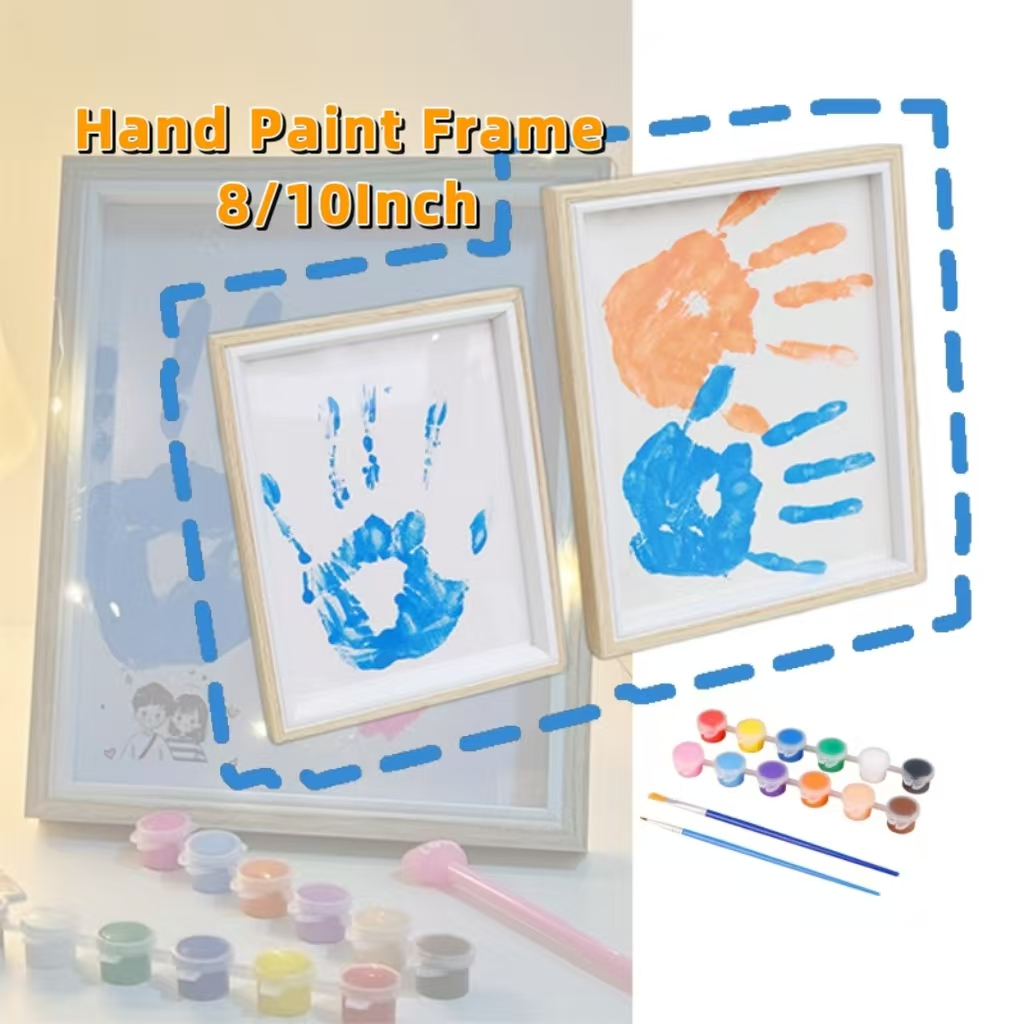 8/10Inch DIY Couple Hand Paint Shadow Box Frame with Paint Set Wooden ...