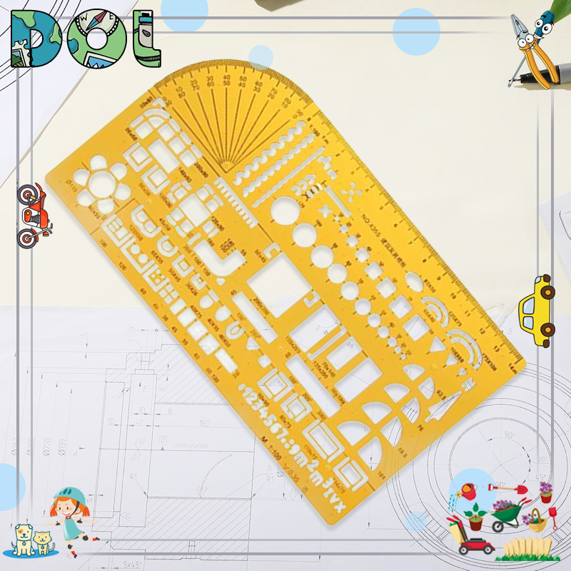 Plastic Measuring Templates 1:100 Building Formwork Stencils Geometric ...