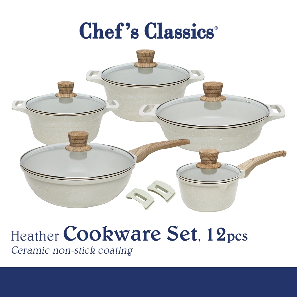Chef's Classics Heather Ceramic Cookware Set, 12pcs | Shopee Singapore