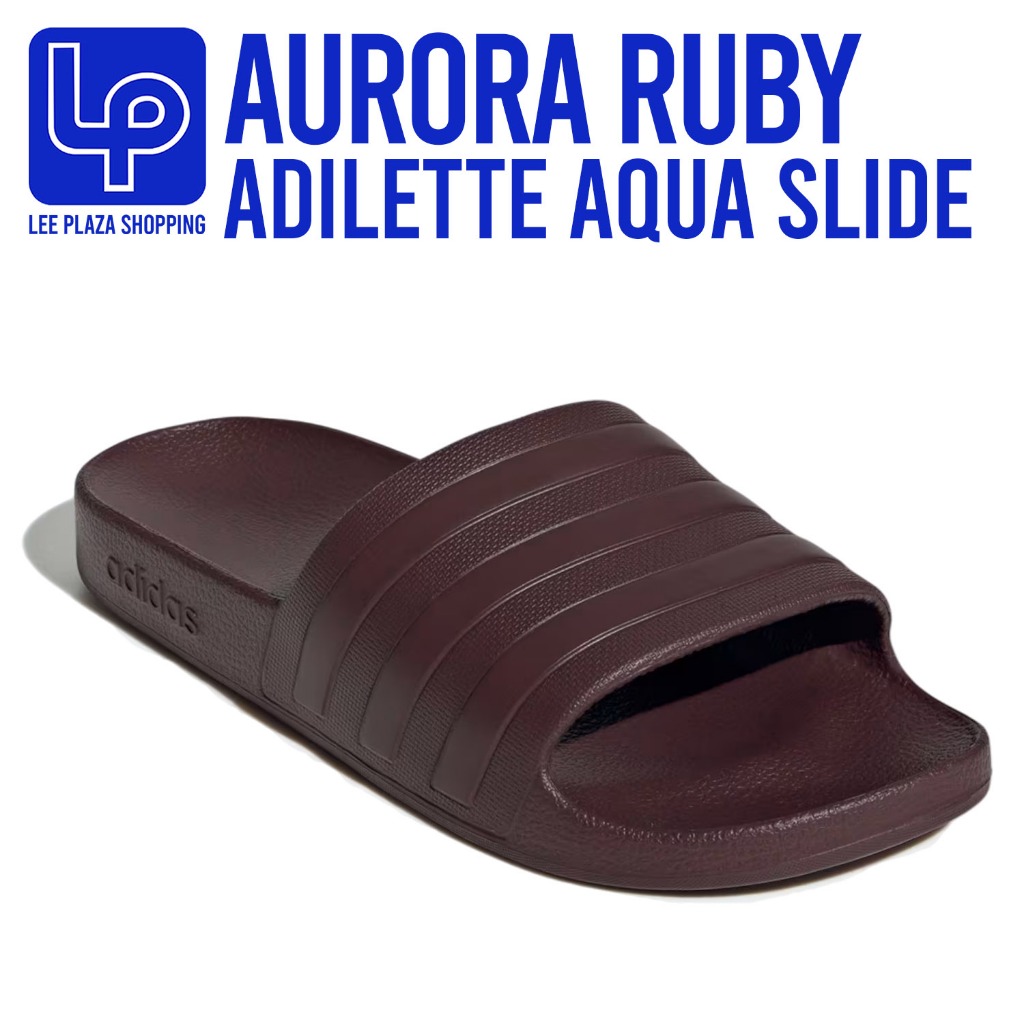 Womens Adi Aurora Ruby Adilette Aqua Slides - JI2235 | Shopee Singapore
