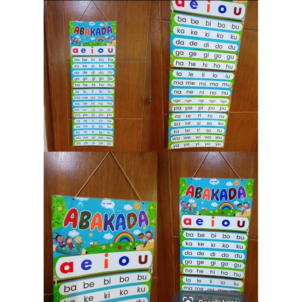 ABAKADA Hanging Chart Kid friendly design A4 | Shopee Singapore