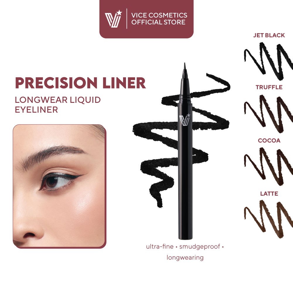 VICE CO. On The Daily Precision Liner Longwear Liquid Eyeliner | Shopee ...