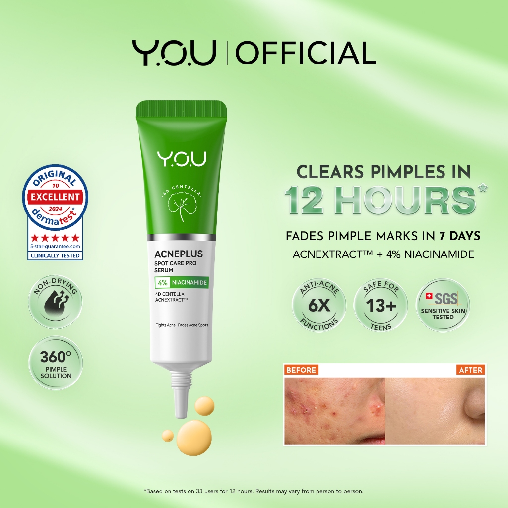 Y.O.U AcnePlus Spot Care Pro Serum 15g l Reduces Breakouts & Fades Acne ...