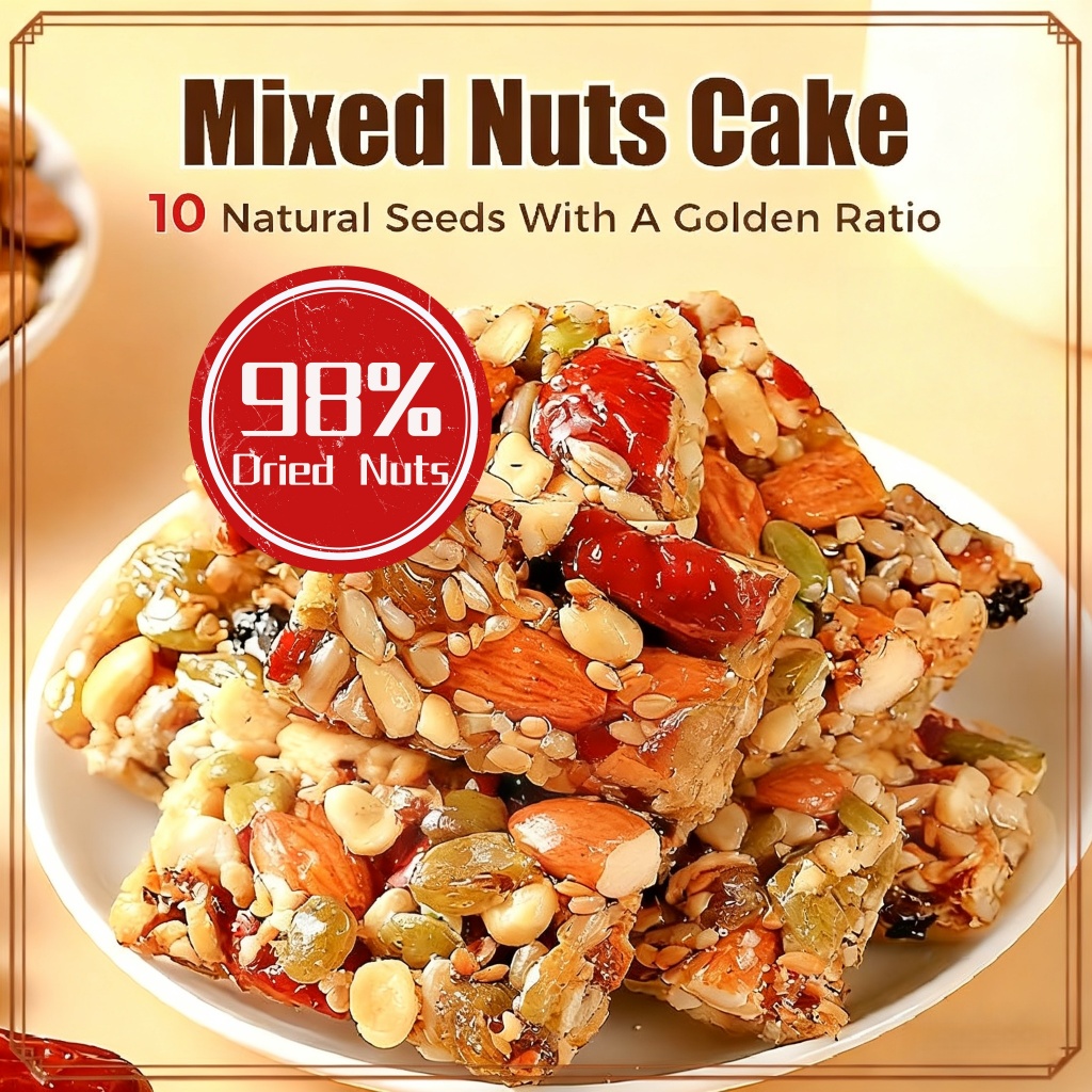 1KG Sugar-Free 10-in-1 Mixed Nuts Bar/Cut Cake Pastries Fructose Red ...