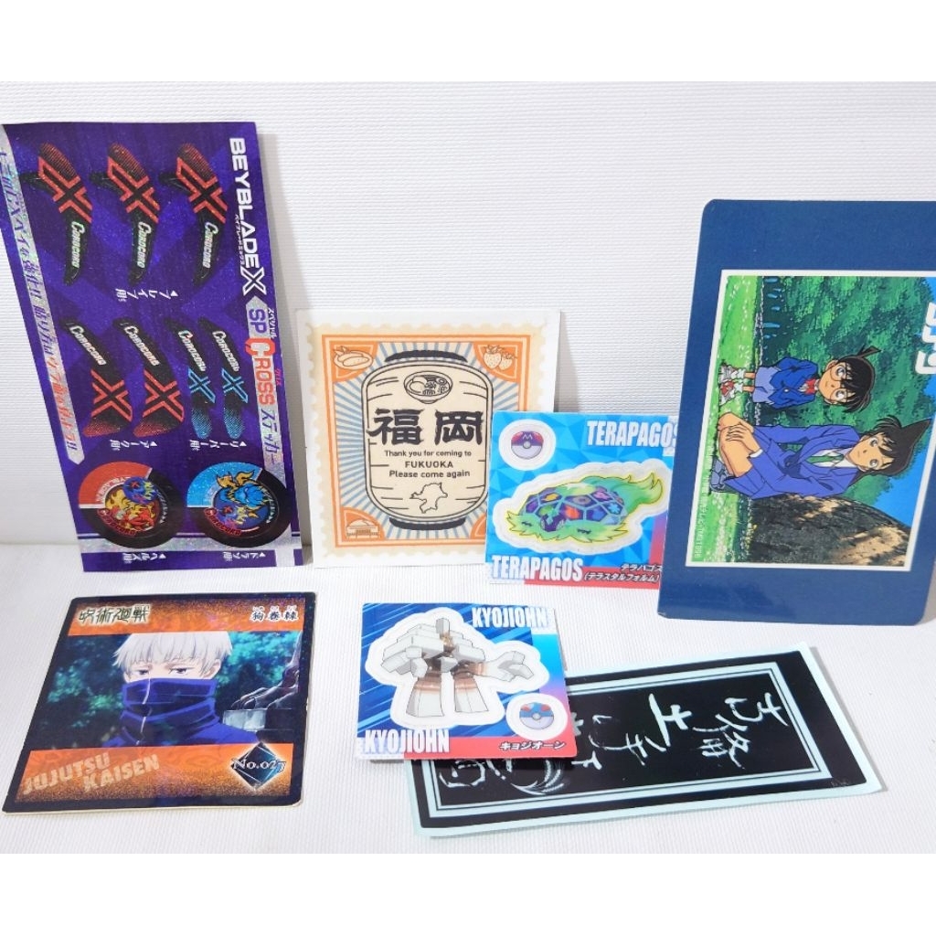 Official Anime Stickers set - Beyblade X, JJK, Pokemon, Conan. | Shopee ...