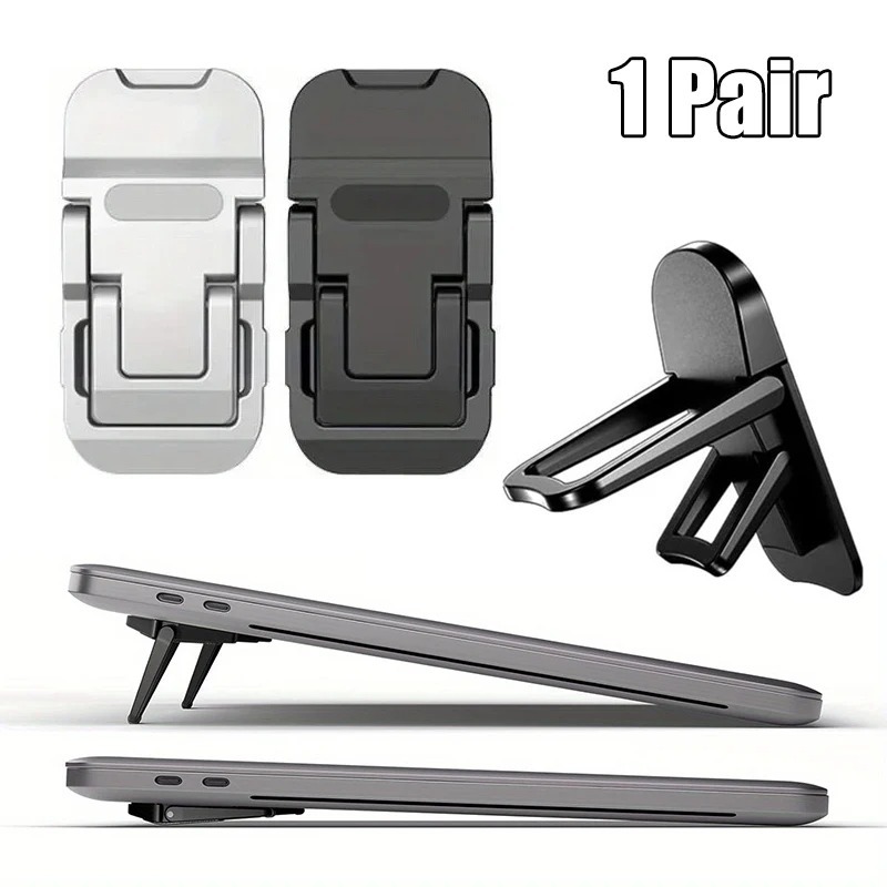 2PCS Mini Foldable Laptop Stand Portable Computer Keyboard Riser with 2 ...