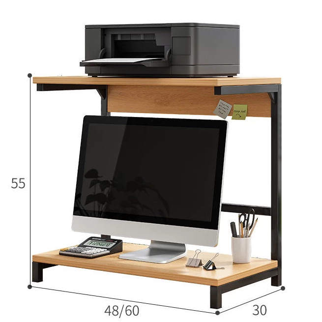 Ergonomic Wooden 2 Layer Computer Monitor Riser Rack Printer Stand Oven ...