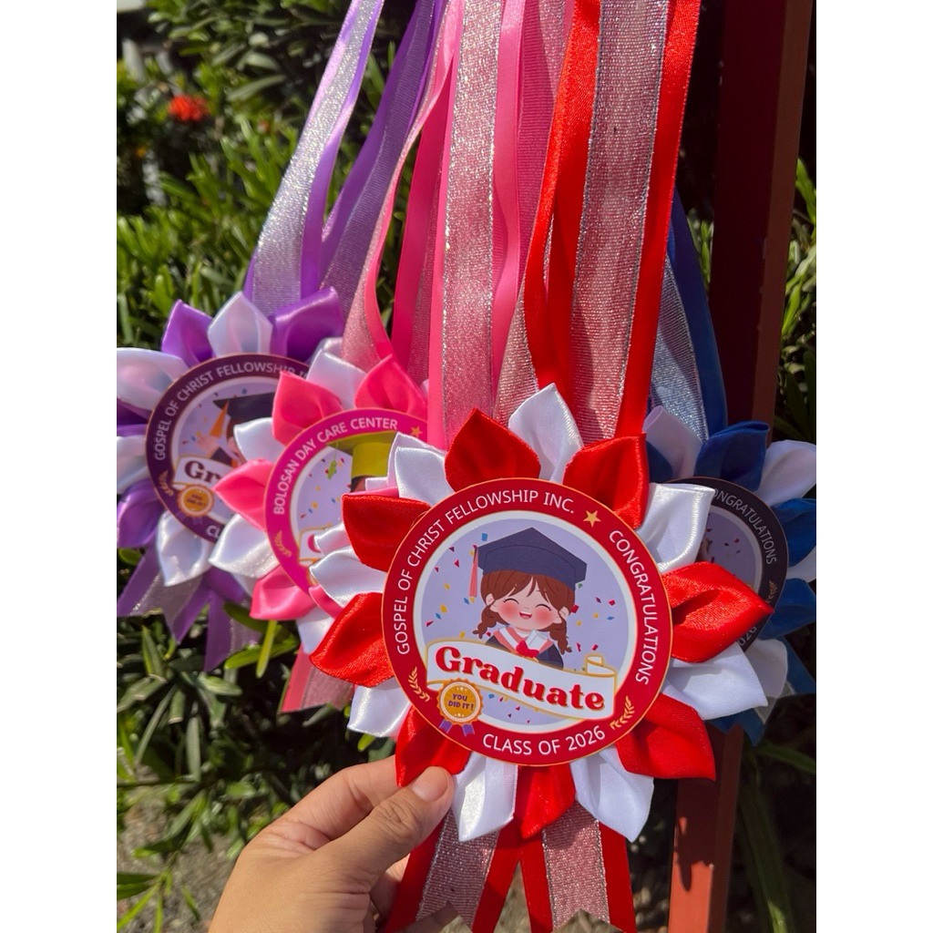 Customized Graduation Ribbon Medals – Class of 2026 | Shopee Singapore