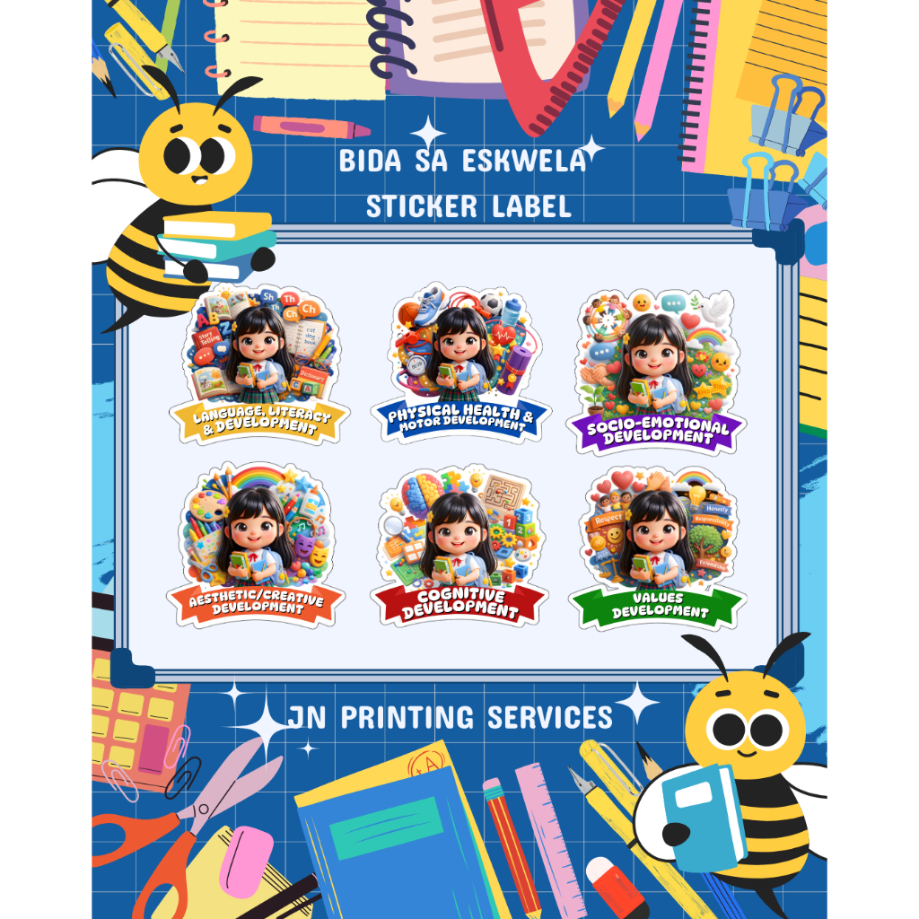 Bida sa Eskwela Subject Sticker Label Girl Version | Shopee Singapore