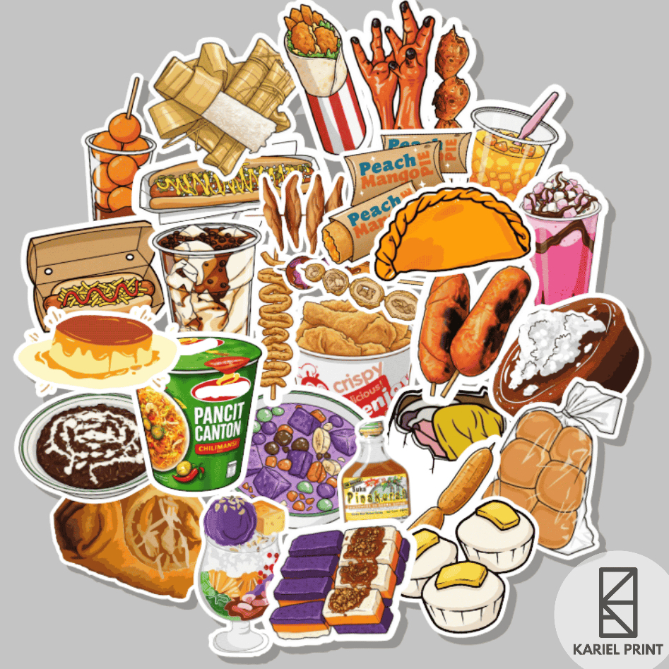 31pcs Filipino/Pinoy Food Stickers [31pcs/2 inches Waterproof Laminated ...