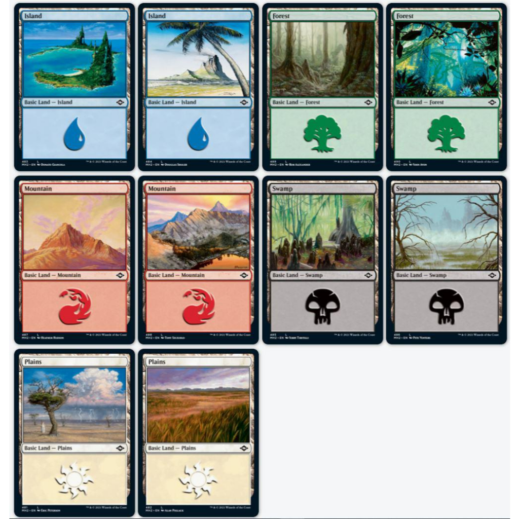 MTG Singles Basic Land Pack MH2 Foil Etched | Shopee Singapore
