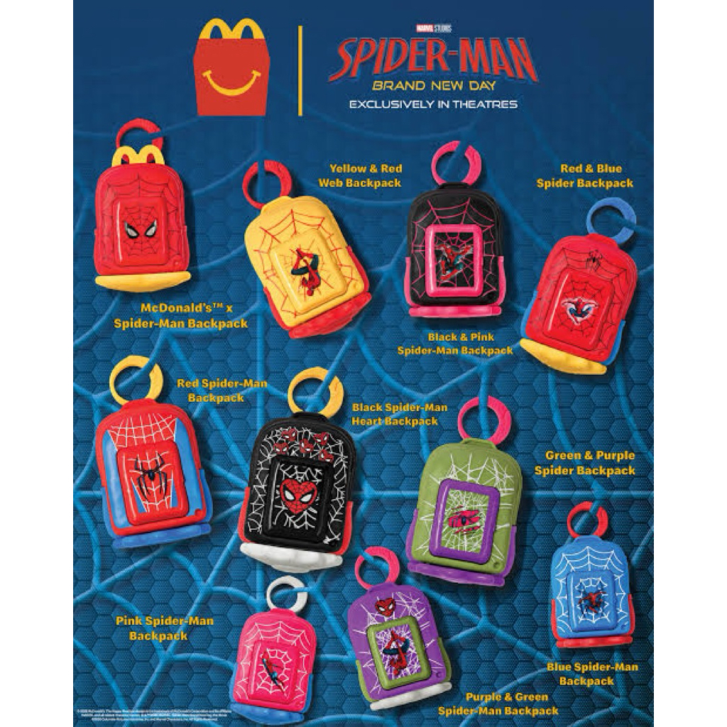 Mcdo Spider Man Brand New Day Happy Meal Backpack Toy 2026 Shopee 