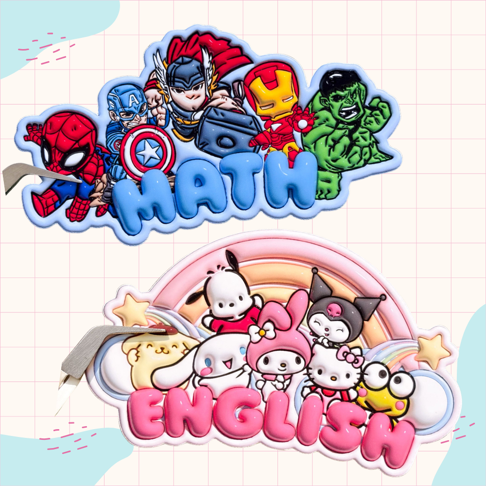 NOTEBOOK SUBJECT LABEL - SANRIO AND MARVEL TRENDING SUBJECT STICKER FOR ...