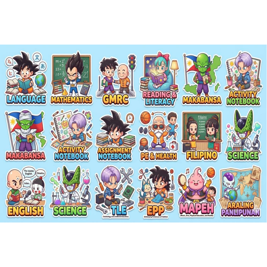 SCHOOL SUBJECT LABEL STICKER (WATER PROOF) | Shopee Singapore
