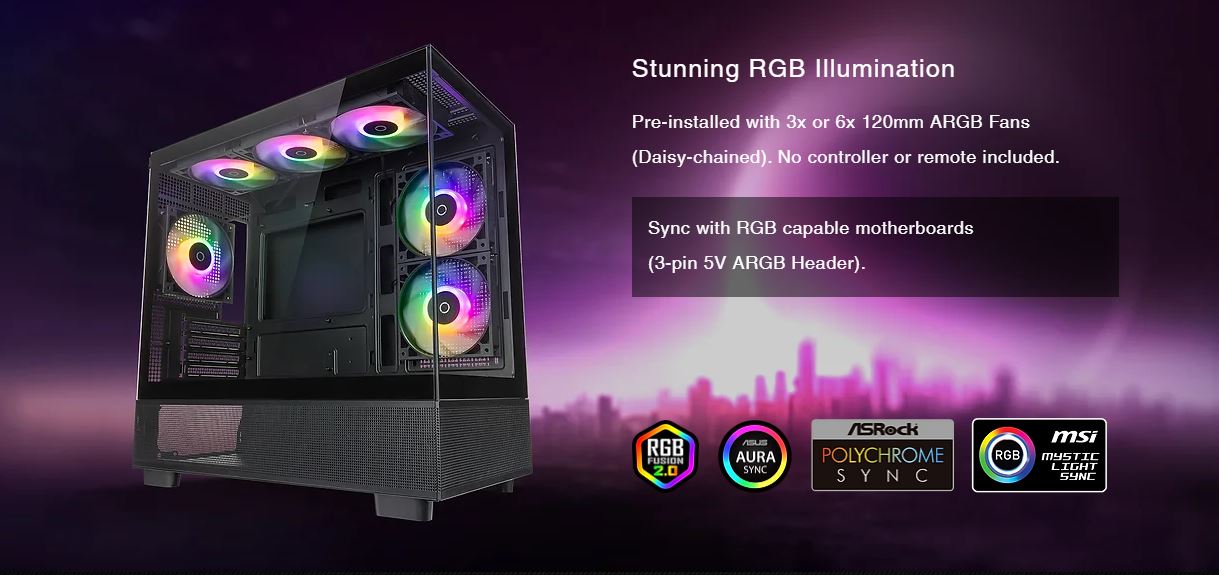 Tecware Infinity M (mATX) - 3x 120mm aRGB | RGB GAMING CHASIS | PC CASE ...