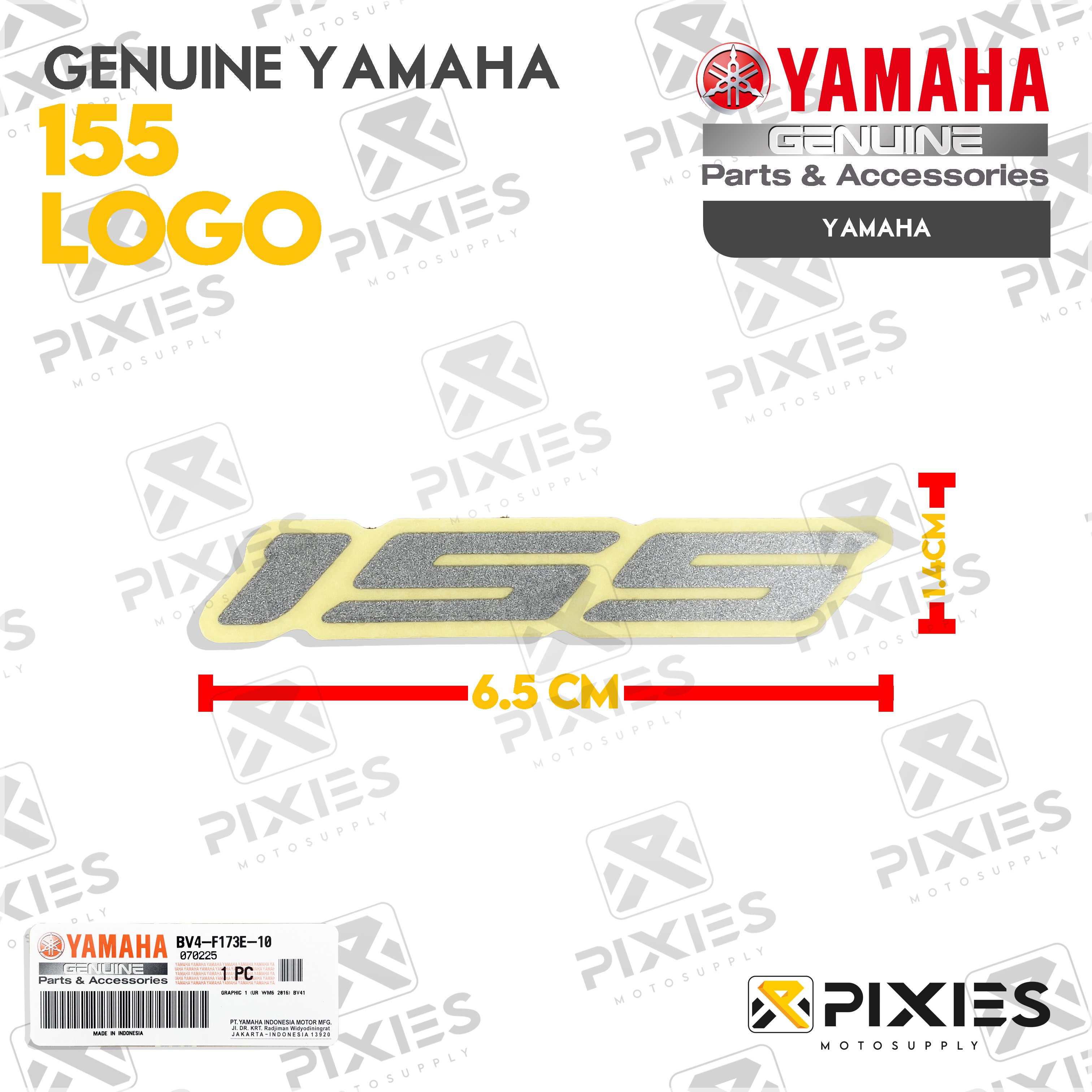YAMAHA 155 LOGO STICKER DECALS EMBLEM FOR NMAX V1 NMAX V2 AEROX V1 ...