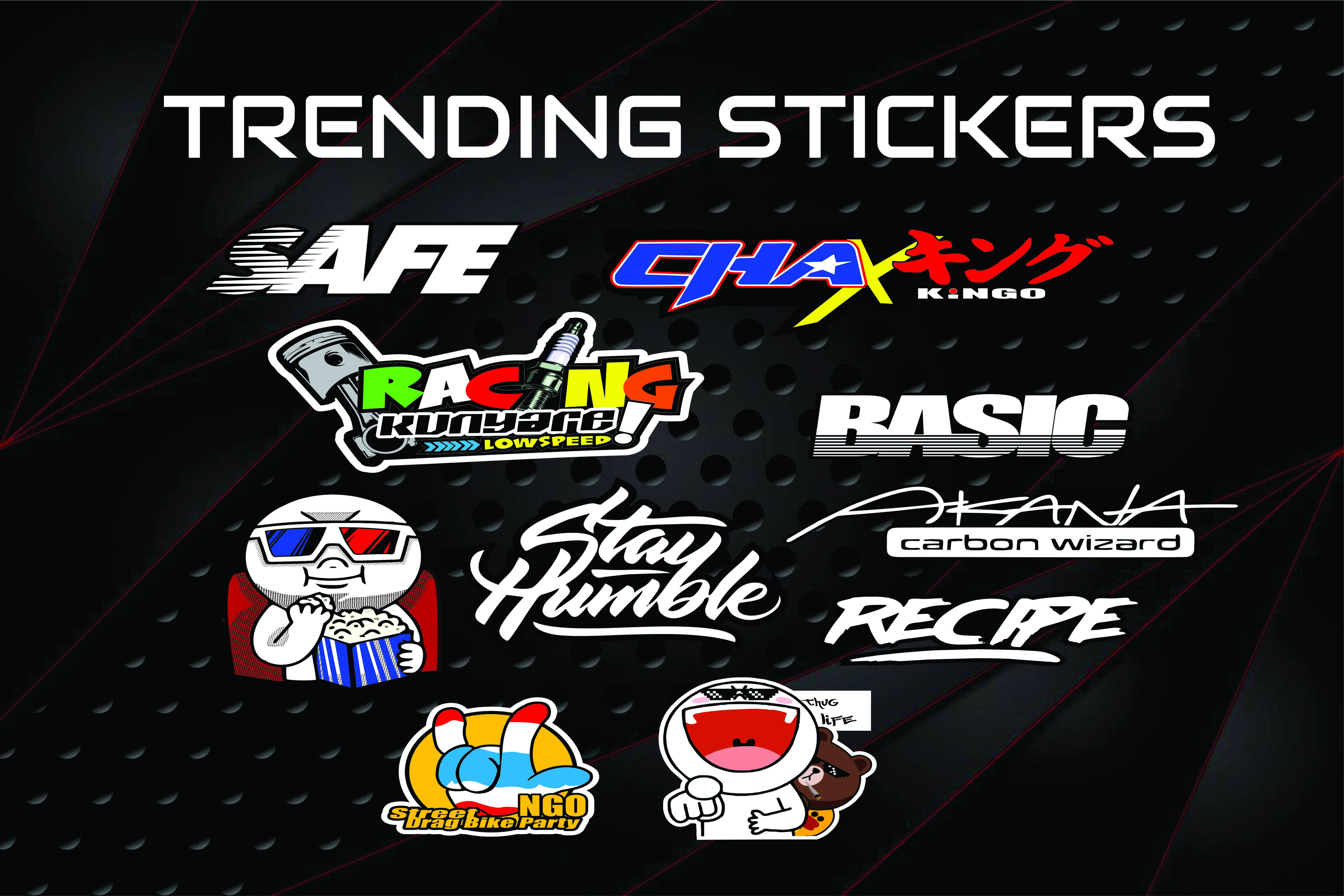 assorted Sticker Laminated Stickers 10 Pcs Per Pack | Shopee Singapore