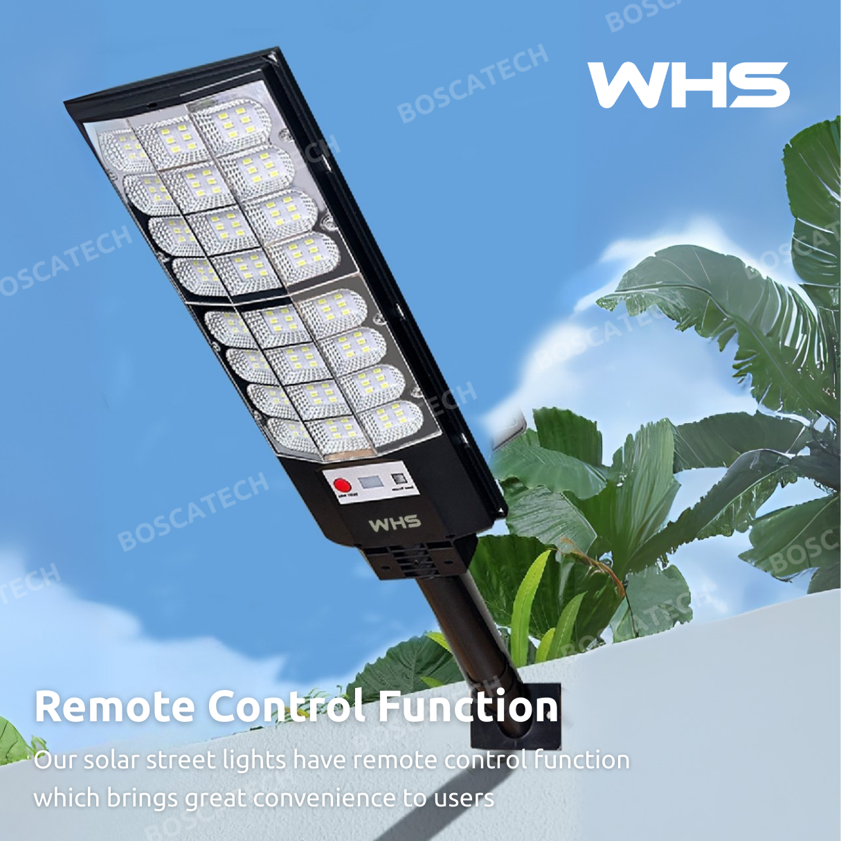 WHS 200W 300W 500W LED Solar Street Light IP65 Outdoor Waterproof Radar ...