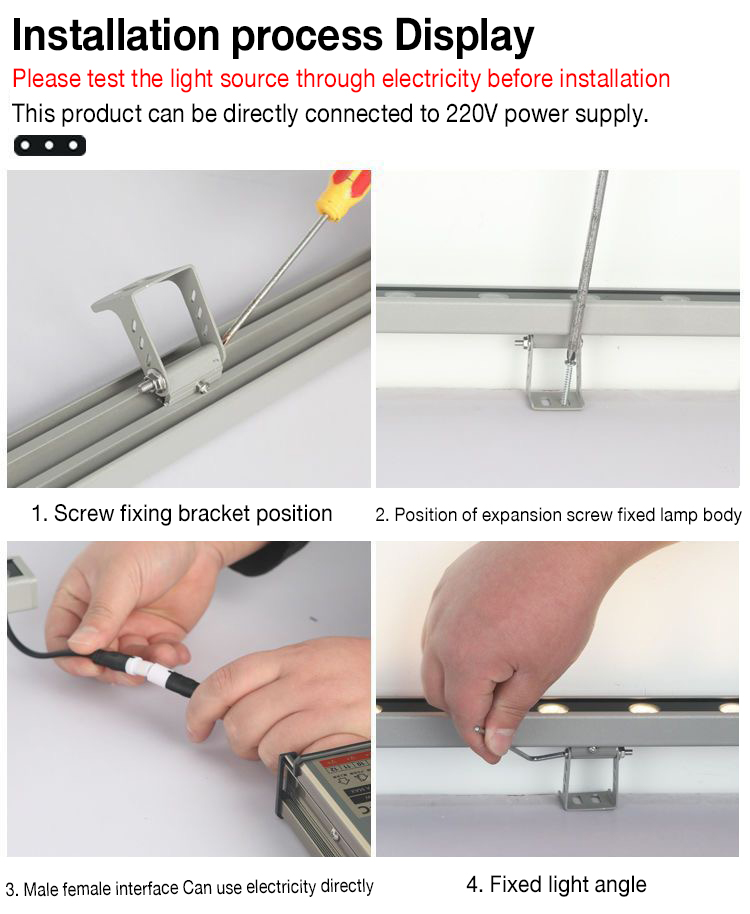 Linear Wall Washer Outdoor Waterproof Color Changing LED Strip Light ...