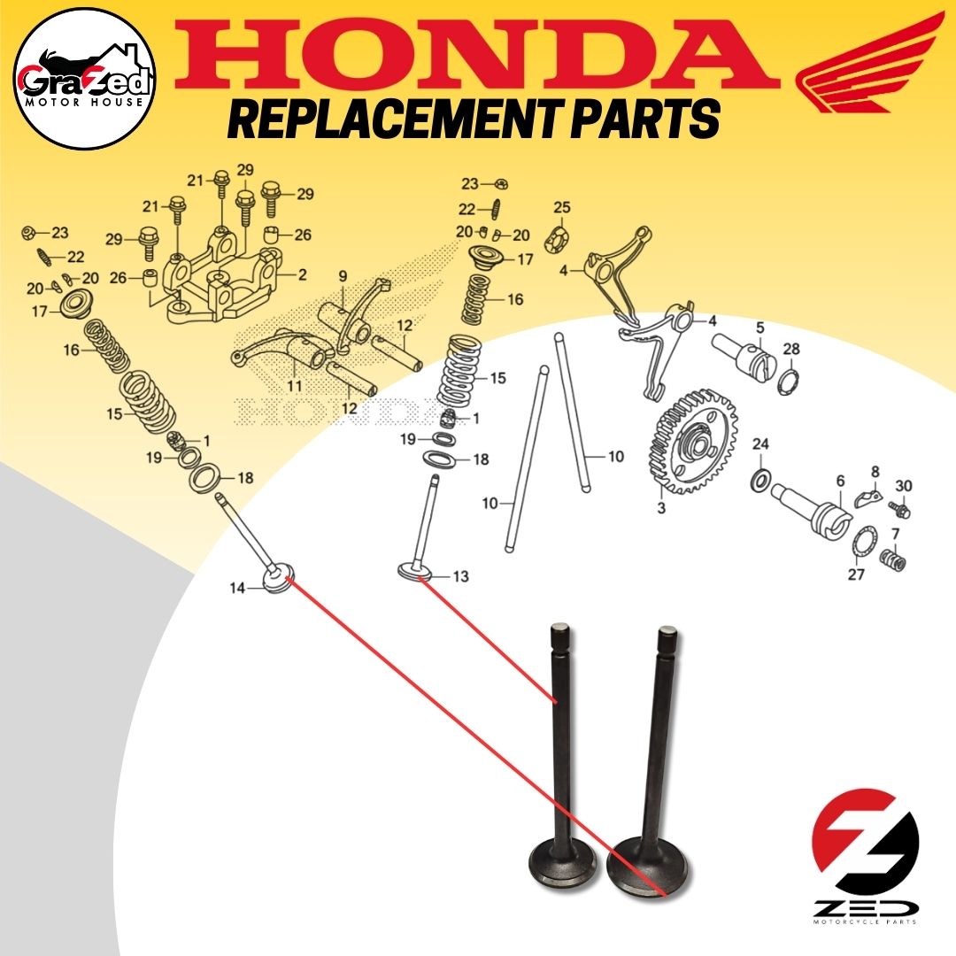 Honda TMX 155 CDI Intake and Exhaust Engine Valve Set | Shopee Singapore