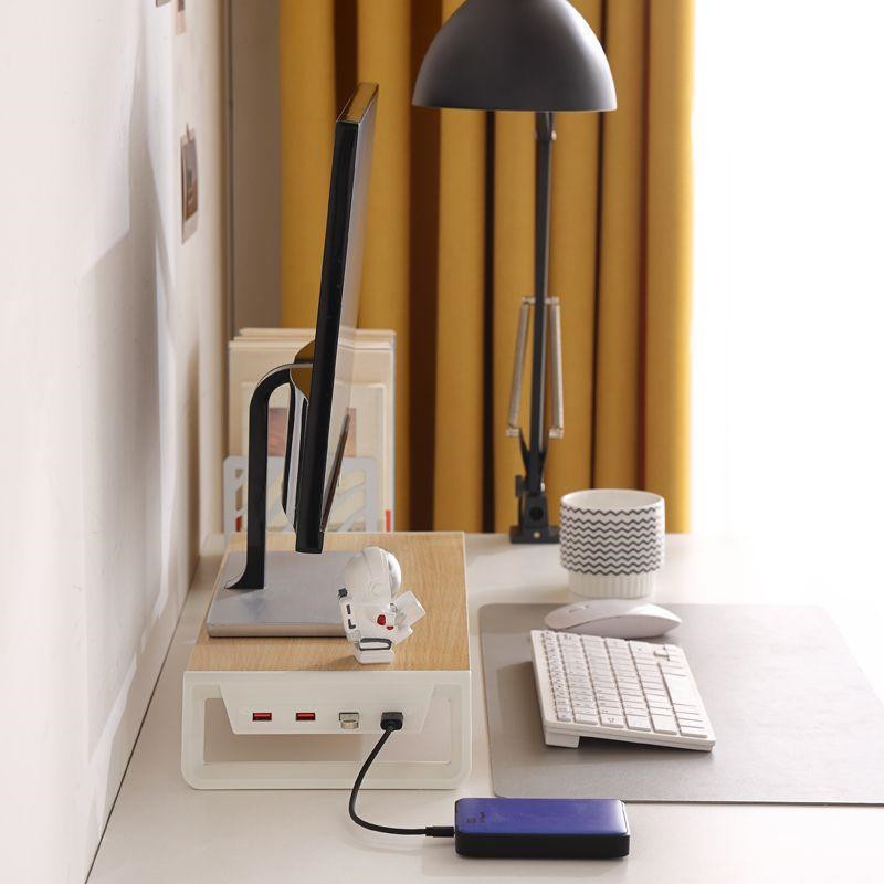 Monitor Stand Universal USb Expansion Station Desktop Storage Rack Base ...