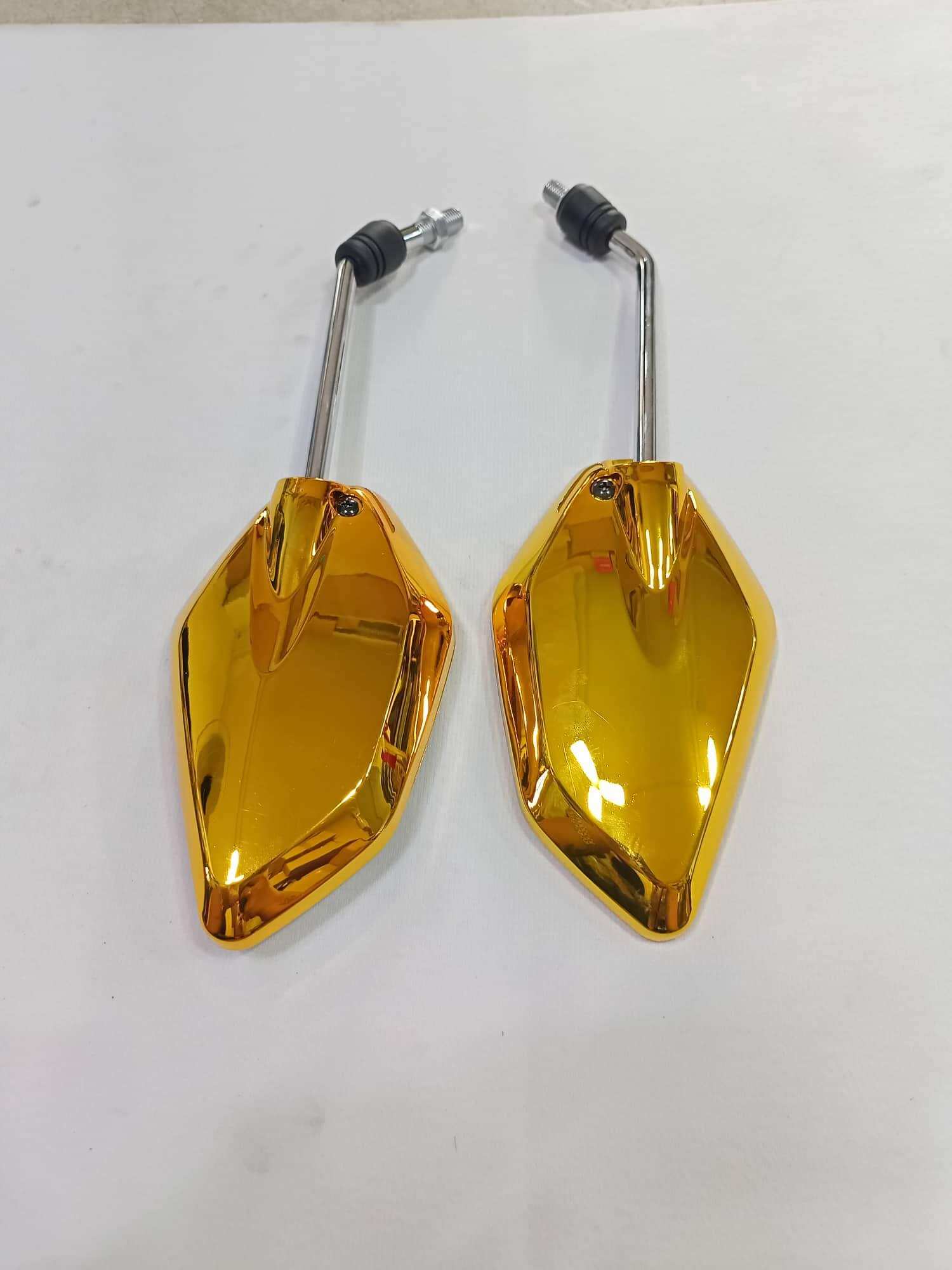 EURO SPORT R 125 e3 - SIDE MIRROR Motorcycle COLOR GOLD LONG STEM ...