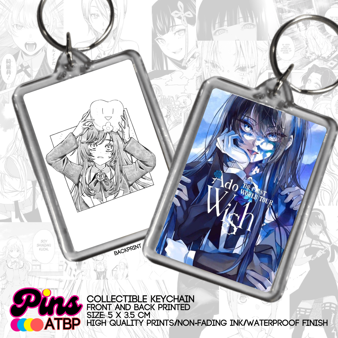 Ado Utaite Idol Anime Collectible Photocard Button Pin Keychain - Pins ...