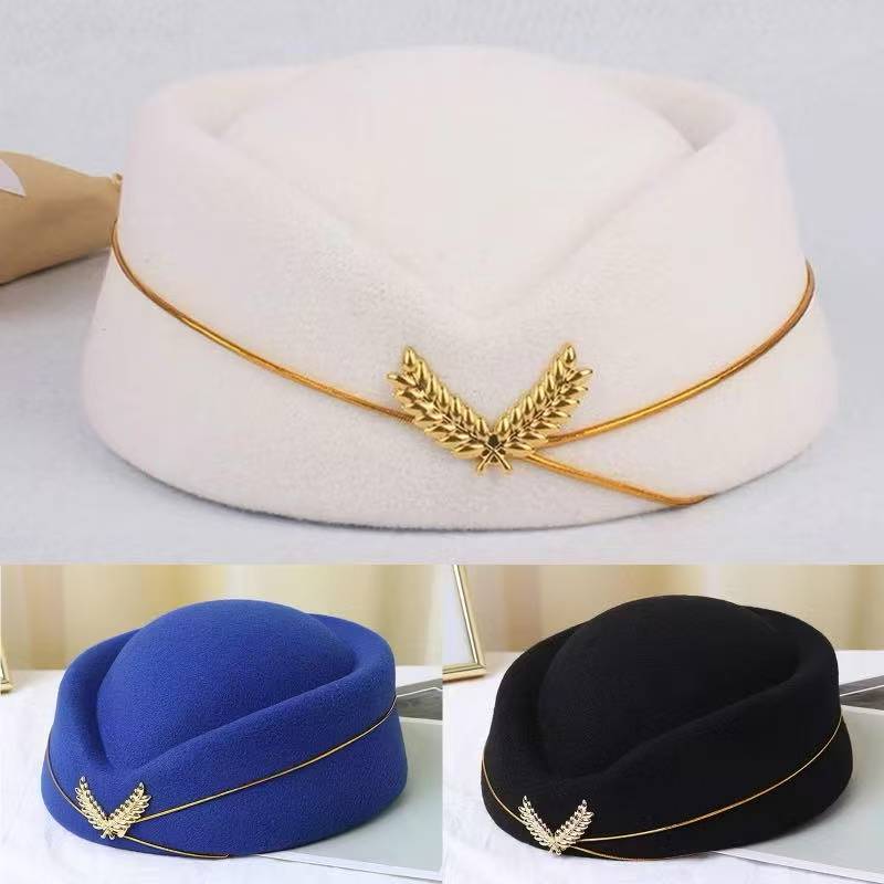 Stewardess Hat Beret Hat Women Air Hostesses Hat Party Favors Hats BN ...