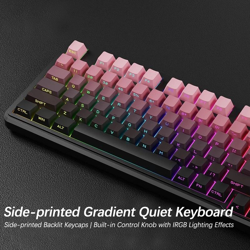 Zeus V102 RGB Mechanical Feel Keyboard 16M RGB Colors Silent Typing ...