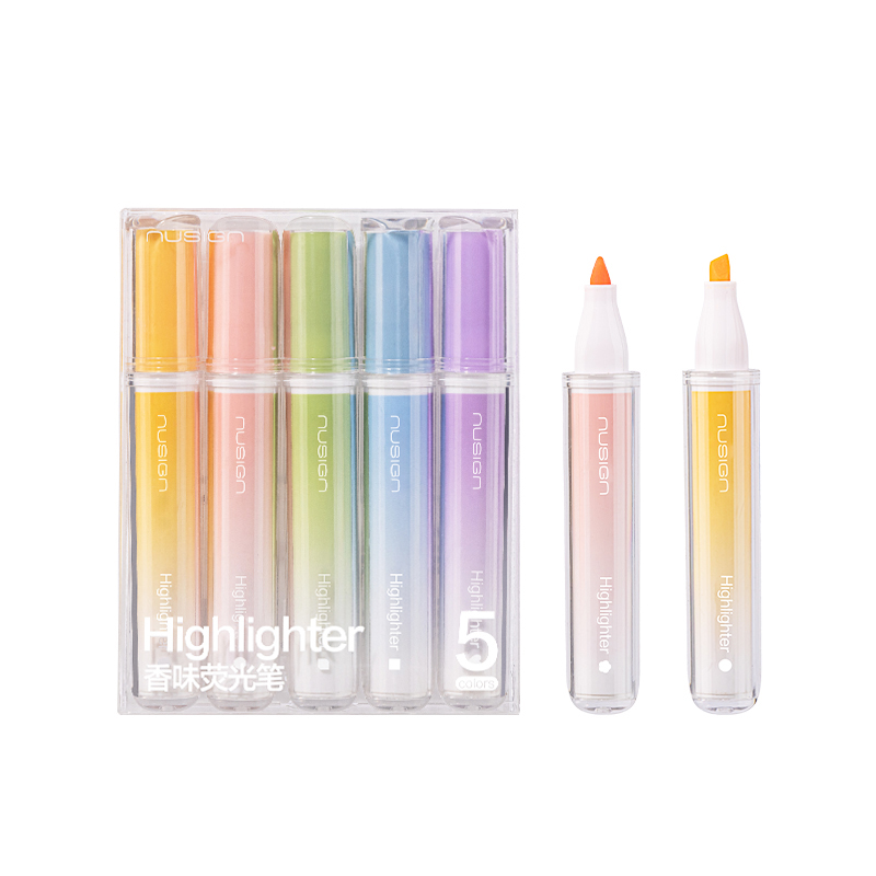 Deli 5 Pcs/Set Highlighter Cute Neon Color For Stationary NS718 ...
