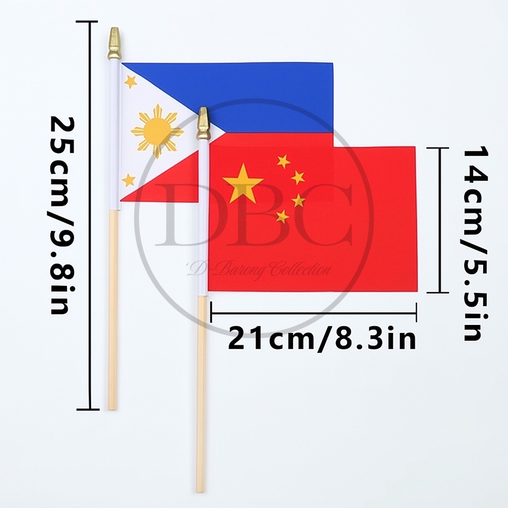 FLAG / FLAGLETS PHILIPPINES AND WOODEN POLE STICK | Shopee Singapore