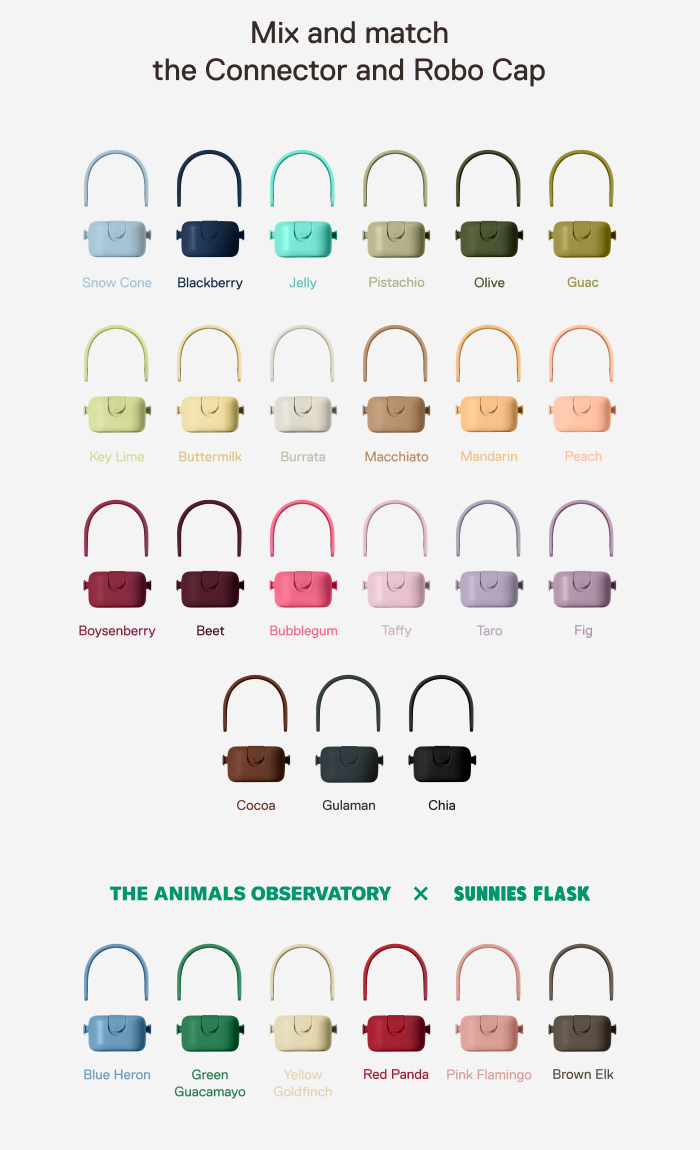 Sunnies Flask Robo Cap Connector (Detachable Silicone Strap Handle for ...