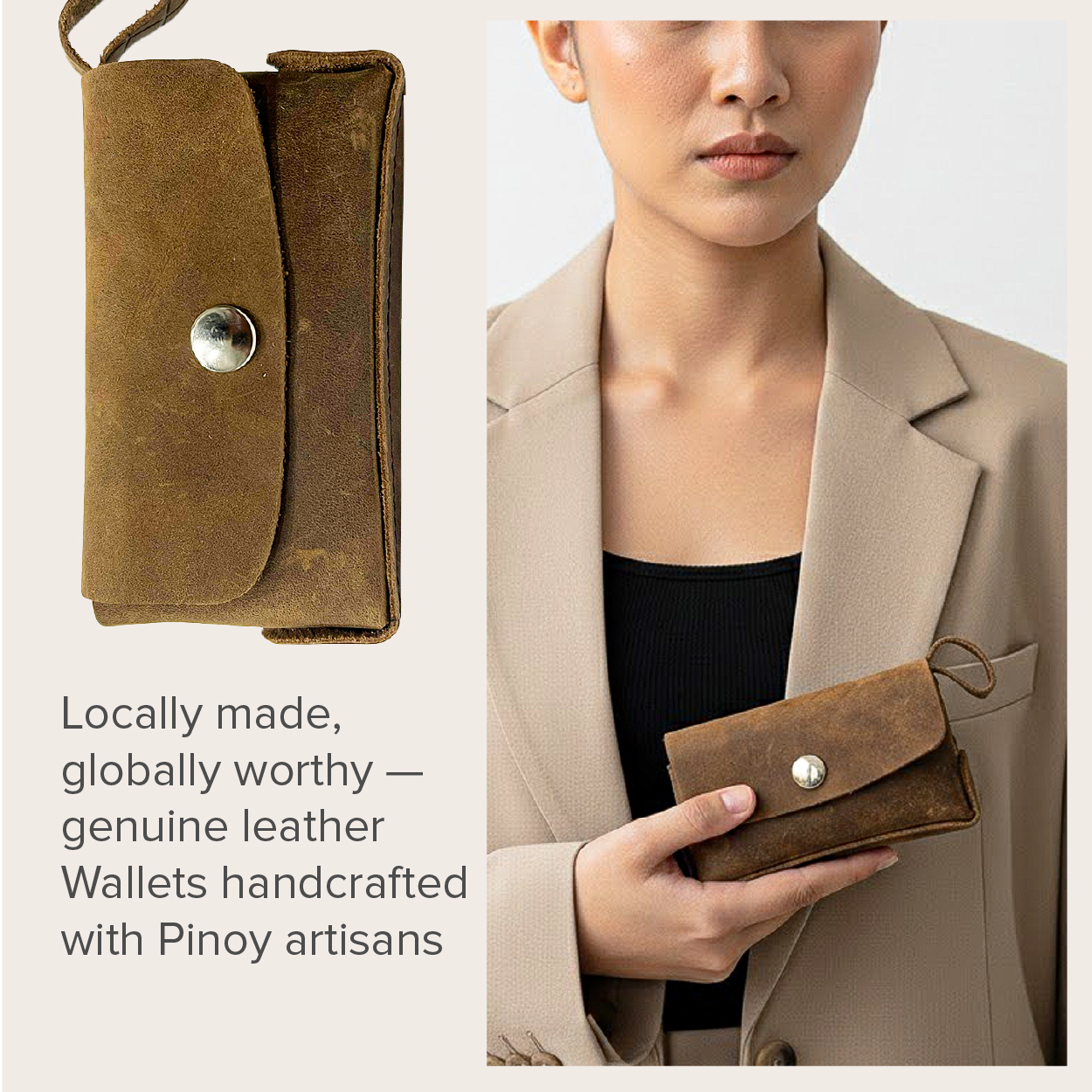 Leatherista Lokal Ipit (Full Grain Leather Coin Purse) | Shopee Singapore