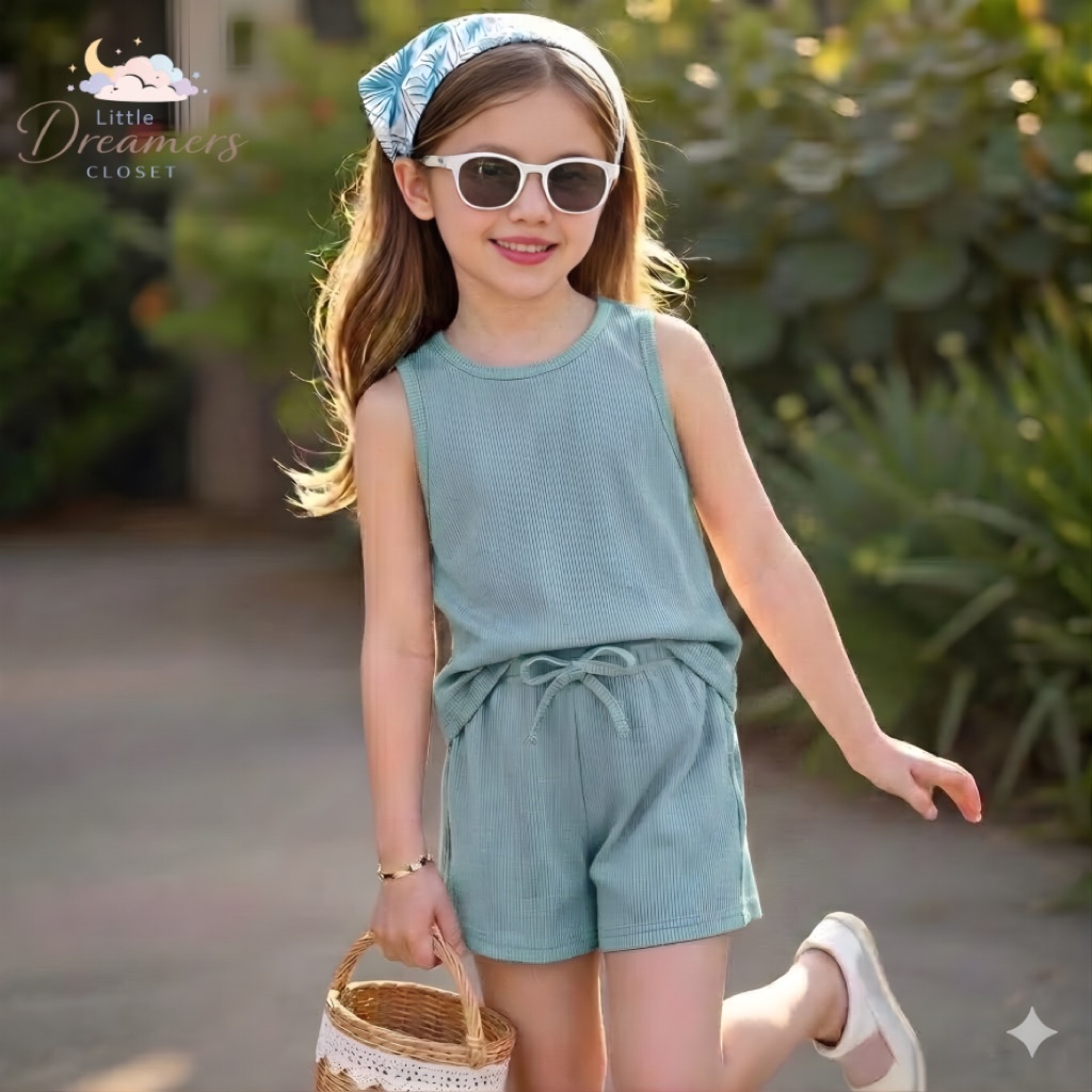 Alex Ribbed Terno Set for Girls | Soft Stretch Daily Wear Outfit 1–12 ...