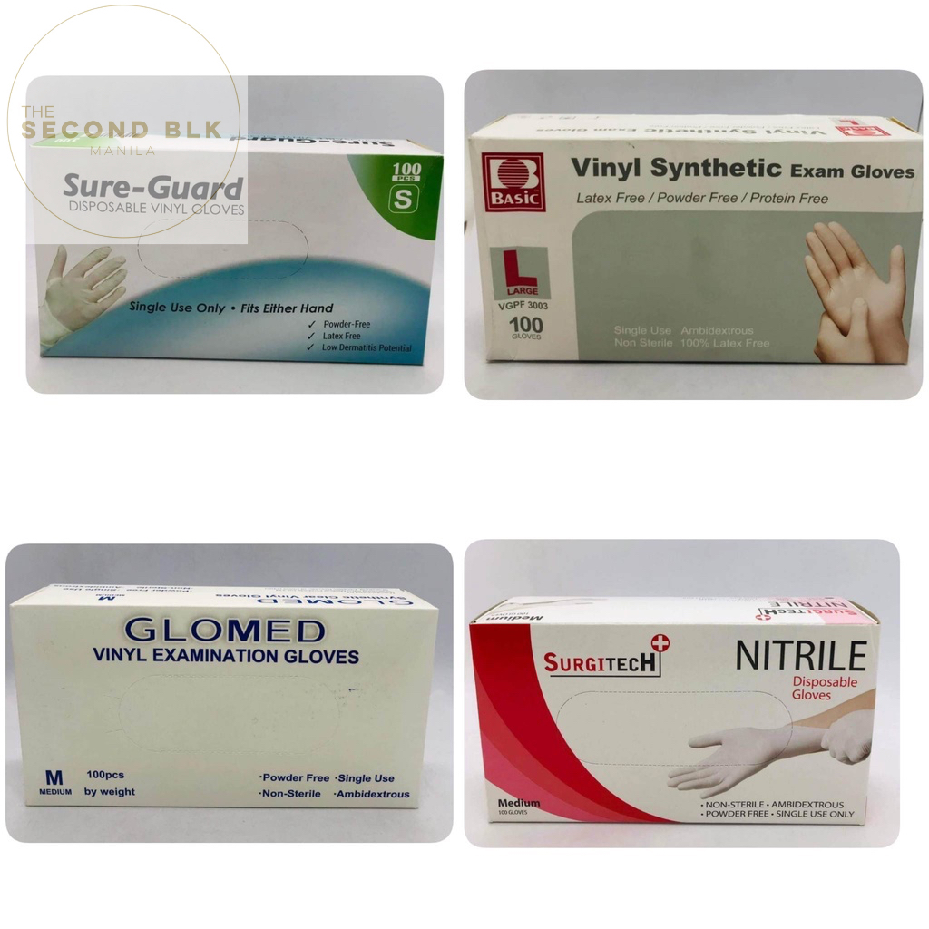 Disposable Vinyl/Nitrile Gloves (Sureguard, Surgitech, Glomed, Basic