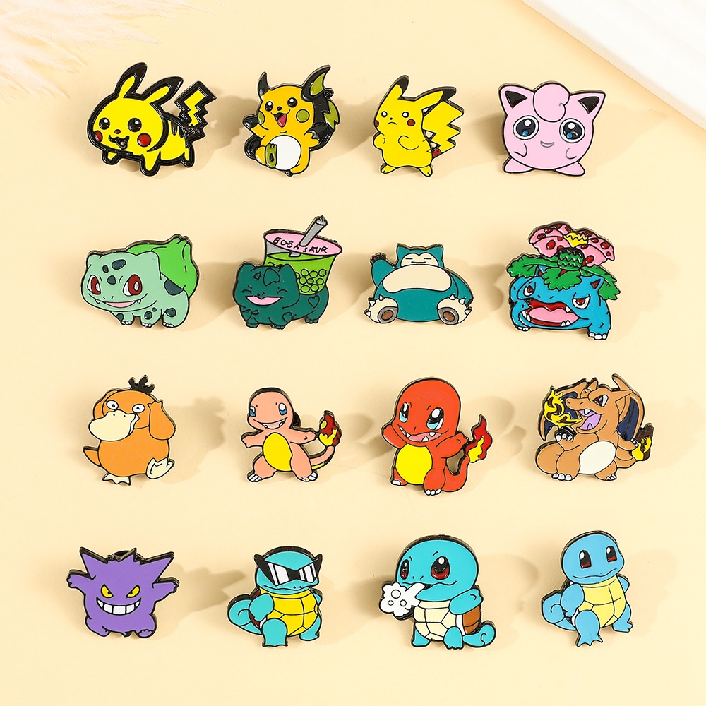 Pokémon Cartoon Anime Merchandise Pokemon Pin Raichu Cute Badge Brooch ...