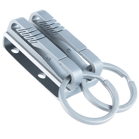 Titanium Belt Key Holder Double Row Key Clips For Keychains Belt