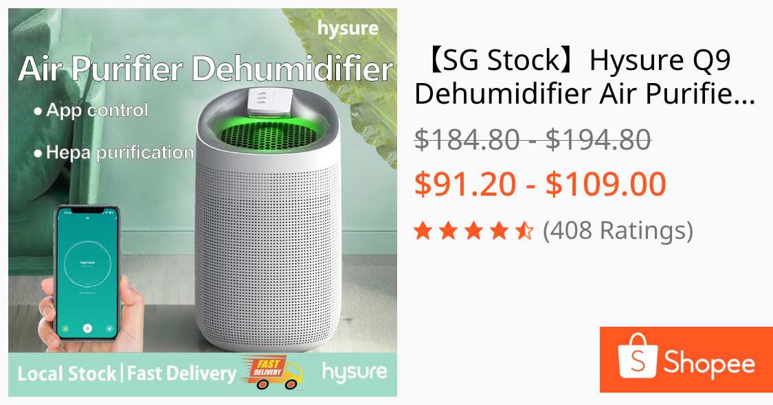 Hysure Q9 Dehumidifier Air Purifier 2-in-1