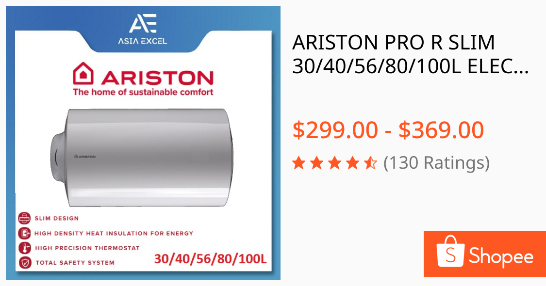 ARISTON PRO R SLIM 30/40/56/80/100L ELECTRIC STORAGE HEATER