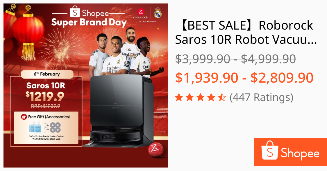 Roborock Saros 10R Robot Vacuum