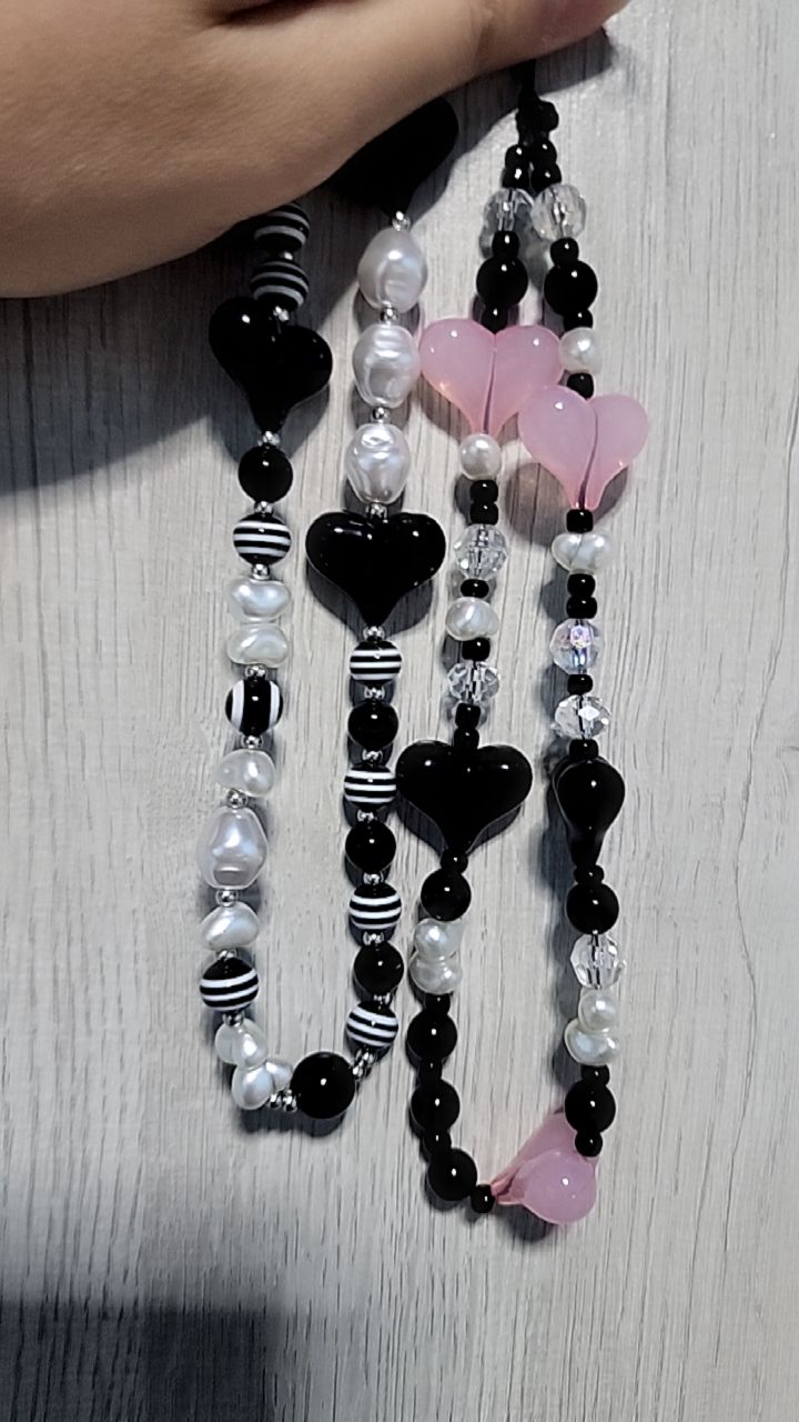 Black Pink Phone Charms, Phone Straps, Keychains - Handmade – DooroStudio