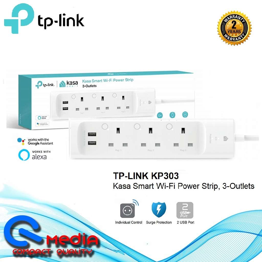 TP-Link (KP303) Kasa Smart Power Strip 3-Outlets