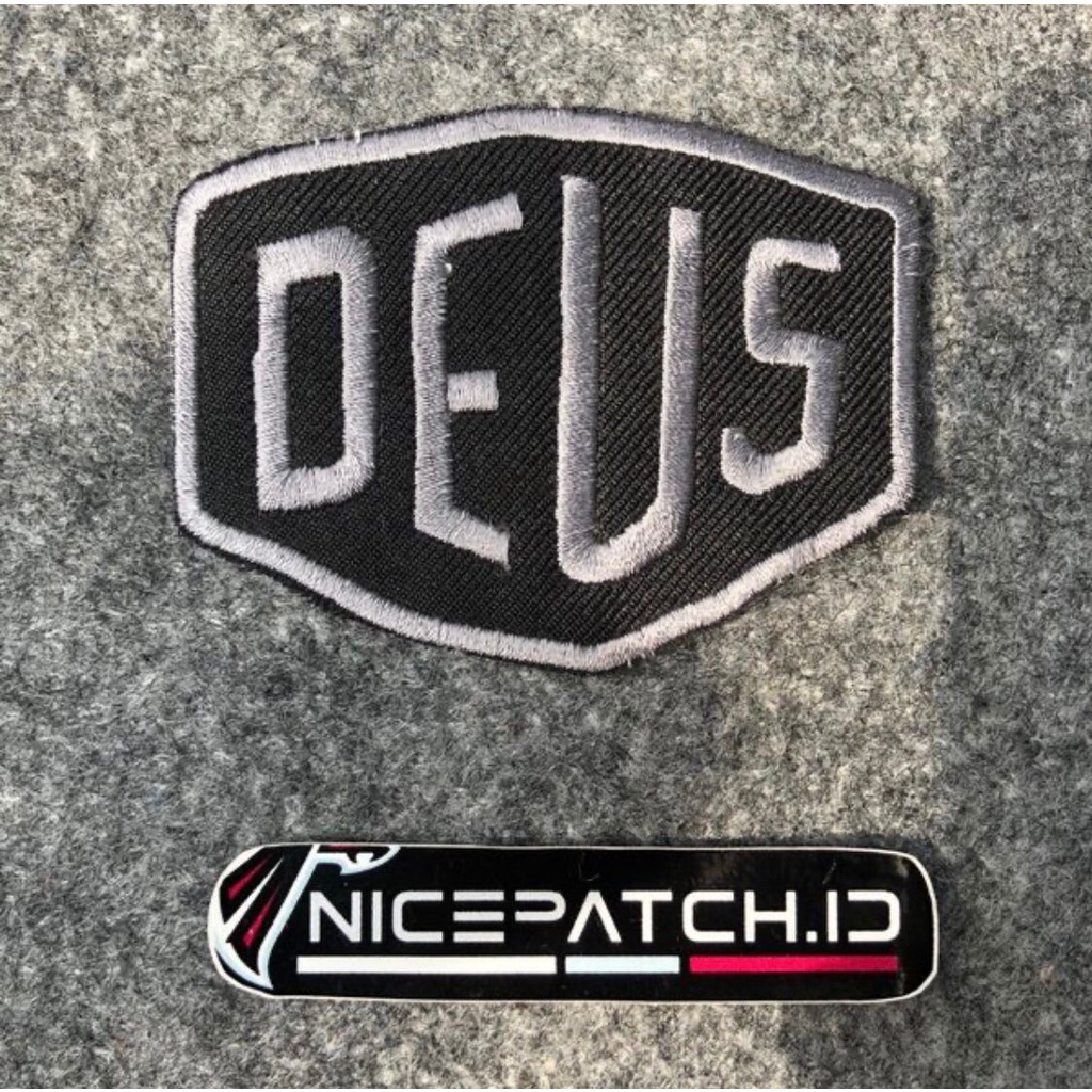 HITAM Patch DEUS Logo Black Gray Black Gray Black Gray Emblem ...