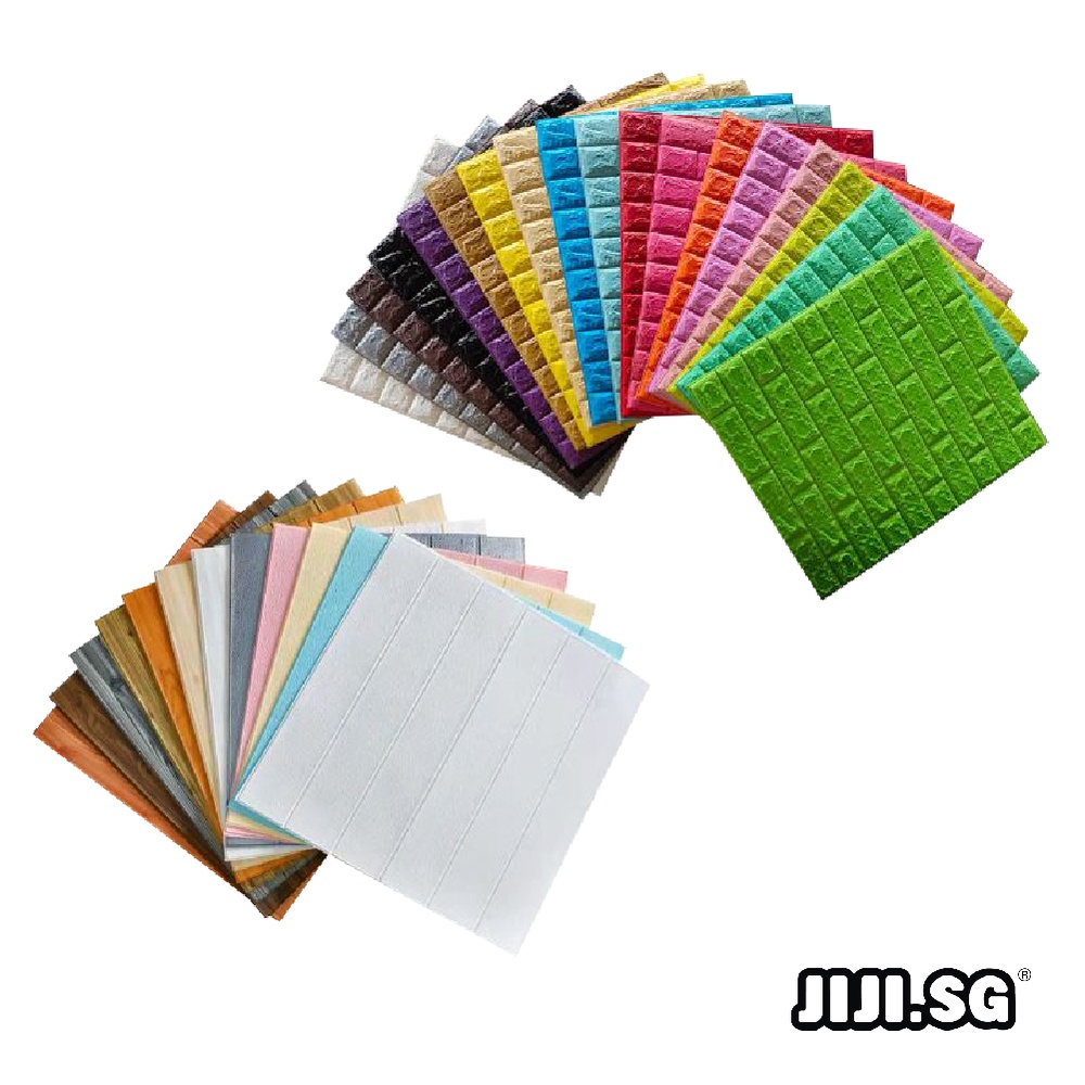(JIJI.SG) [Clearance] 3D Foam Wallpaper Self Adhesive / Brick / Wood