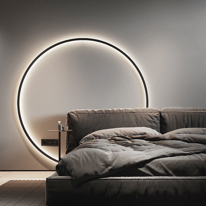 CIMI Wall Lamp Wireless Living Room Background Wall Lamp Decorative Lamp Nordic Minimalist Bedroom Lamp Ambience Light USB Light
