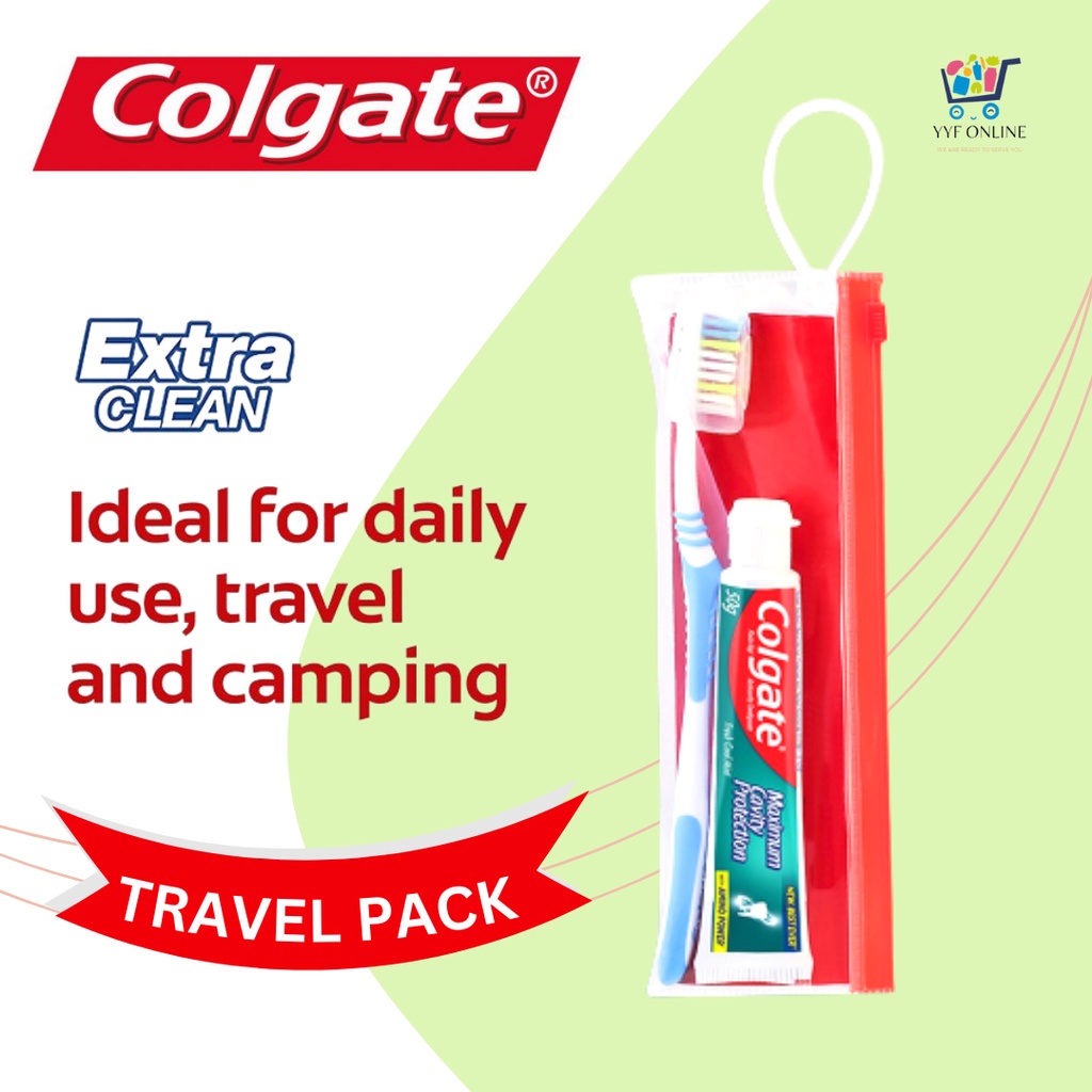 Colgate Travel Kit (Fresh Cool Mint 50g + Colgate Extra Clean