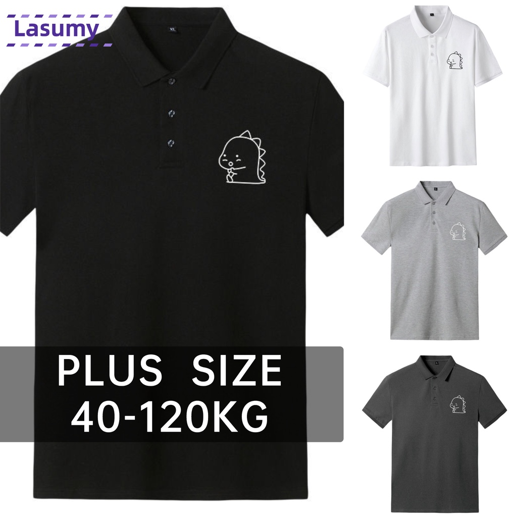 Plus Size!Short Sleeve POLO Shirt Men's Summer Extra Large Loose Casual Lapel T-Shirt Trendy Fat Clothing