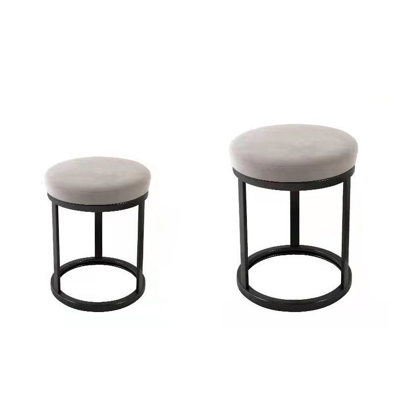 YOULITE Light Luxury Small Stool Home Living Room Makeup Stool Round