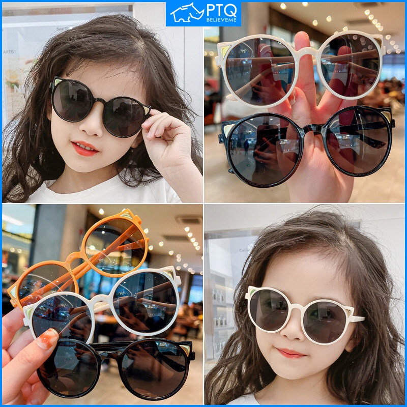 PTQ Children's Sunglasses Baby Do Not Hurt Eyes Sunglasses AntiUV Sun